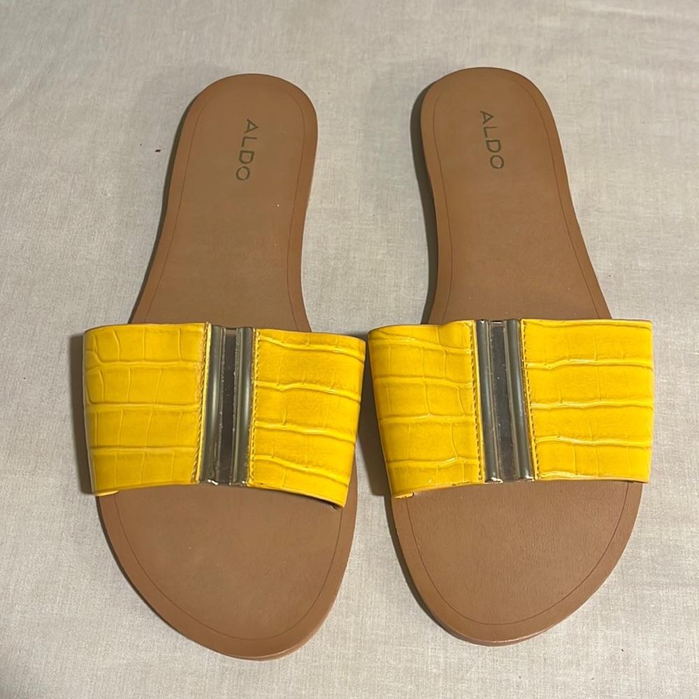 Embossed Leather Sandals